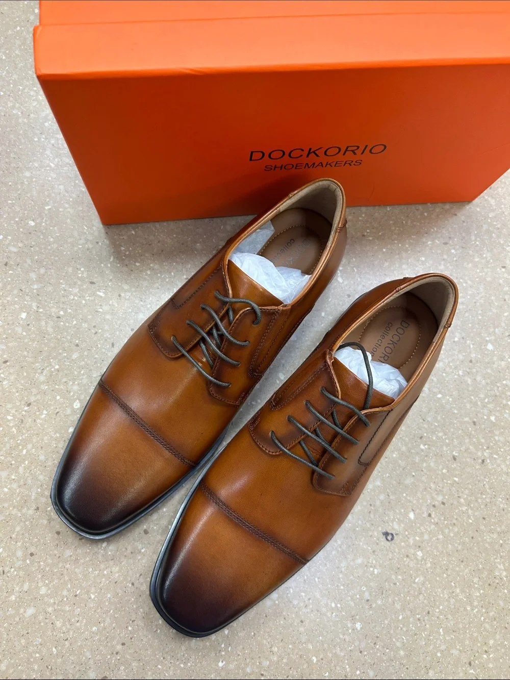 Men's Oxford Leather Shoes Mens Brown 10.5